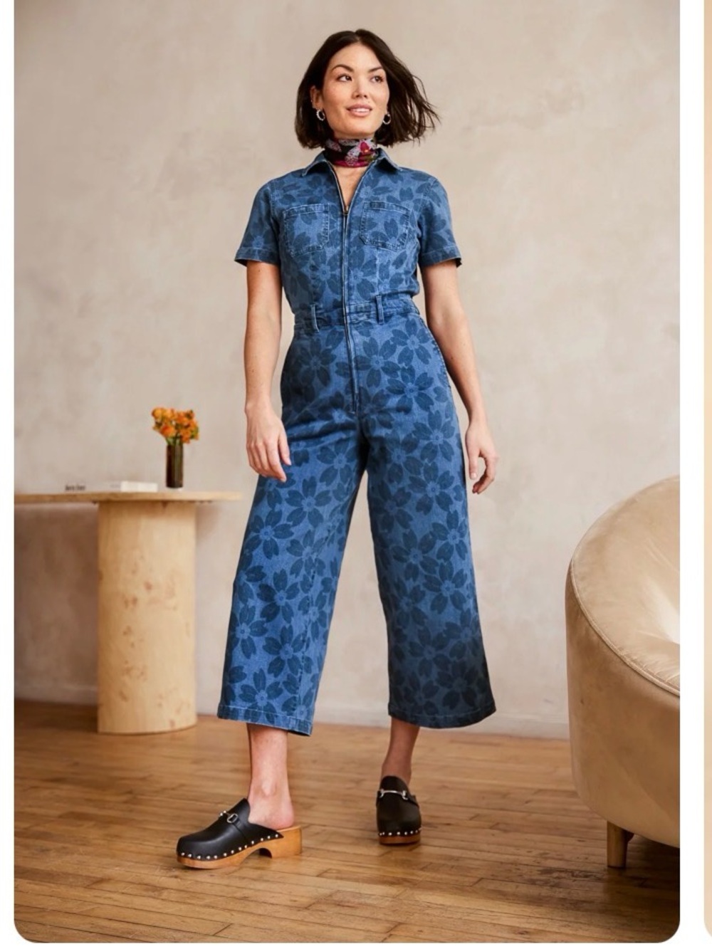 Mixed by Nasrin Quincy Jumpsuit in Sakura Denim M